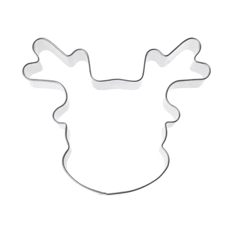 Stainless Steel Cookie Cutter Mold Christmas Deer Head Reindeer Mold Gingerbread Man