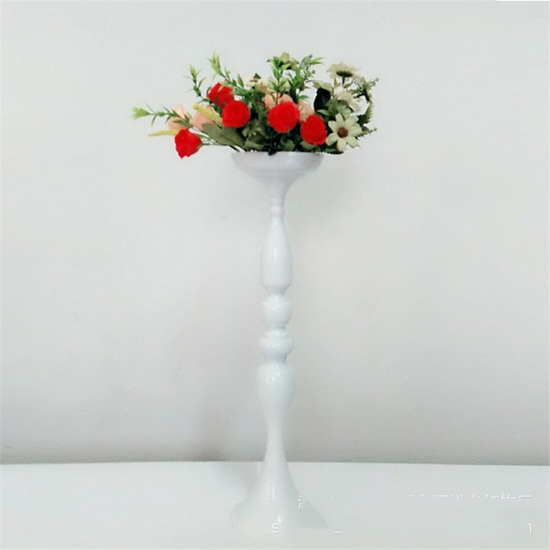 Metal Candle Holders Flowers Vase Candlestick Centerpieces
