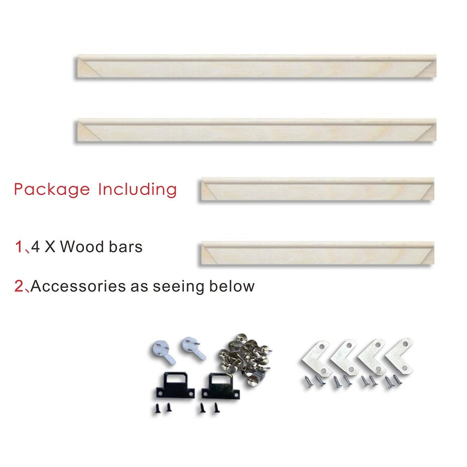 Canvas Frame Wooden Photo Oil Painting Wall Art DIY