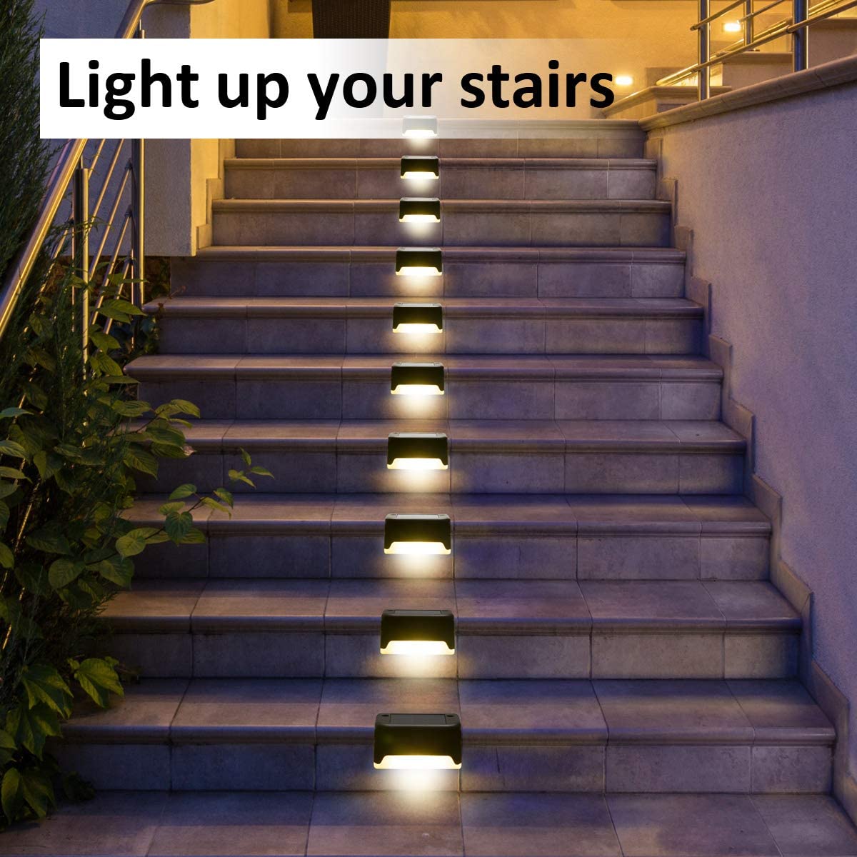 Solar Deck Lights 16 Pack Outdoor Step Lights Waterproof Led Solar Lights