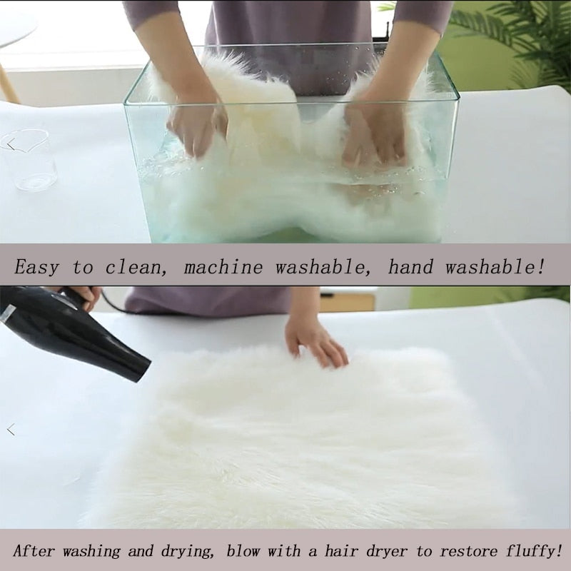 Plush Sheepskin Rugs For Bedroom