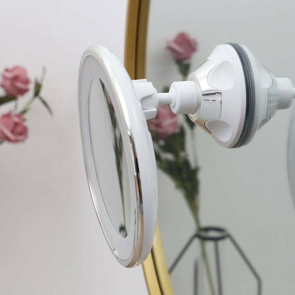 Flexible Makeup Mirror 10x Magnifying Mirrors 14 Led Lighted Touch Screen