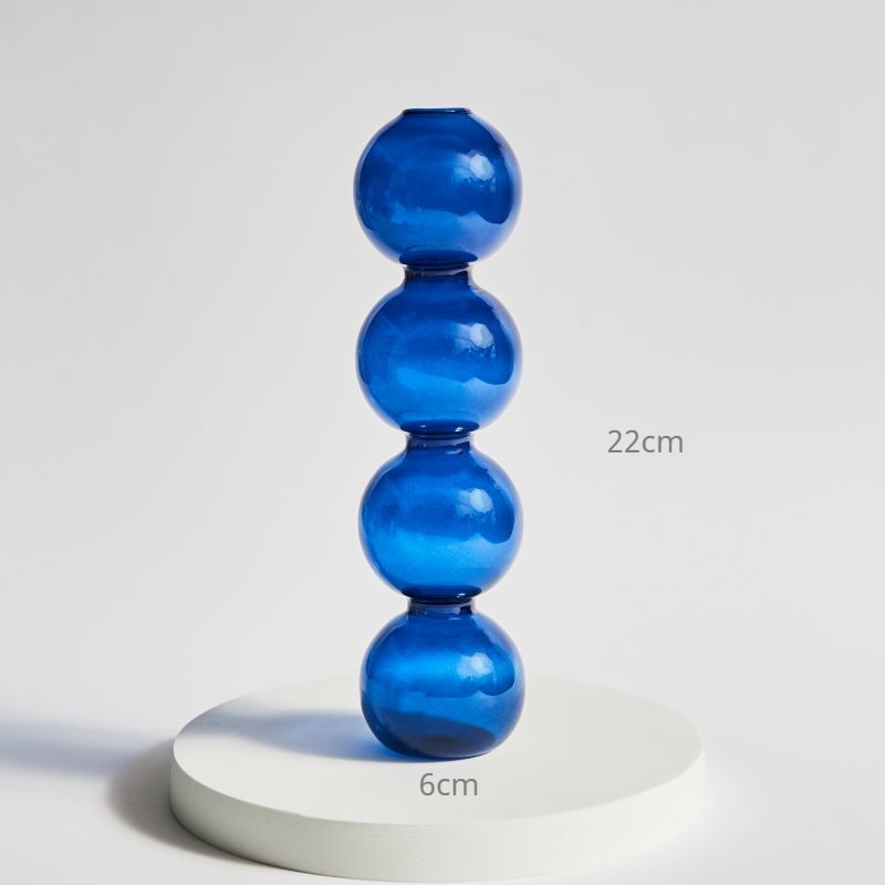 Nordic Creative Glass Bubble Vase Flower Arrangement or Candle Holder