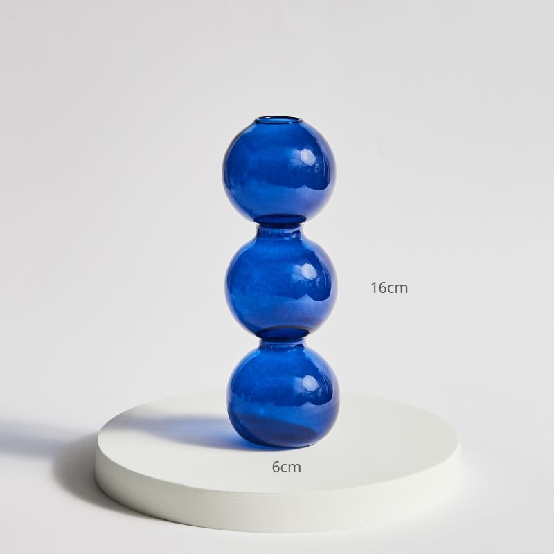 Nordic Creative Glass Bubble Vase Flower Arrangement or Candle Holder