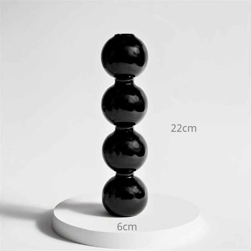 Nordic Creative Glass Bubble Vase Flower Arrangement or Candle Holder