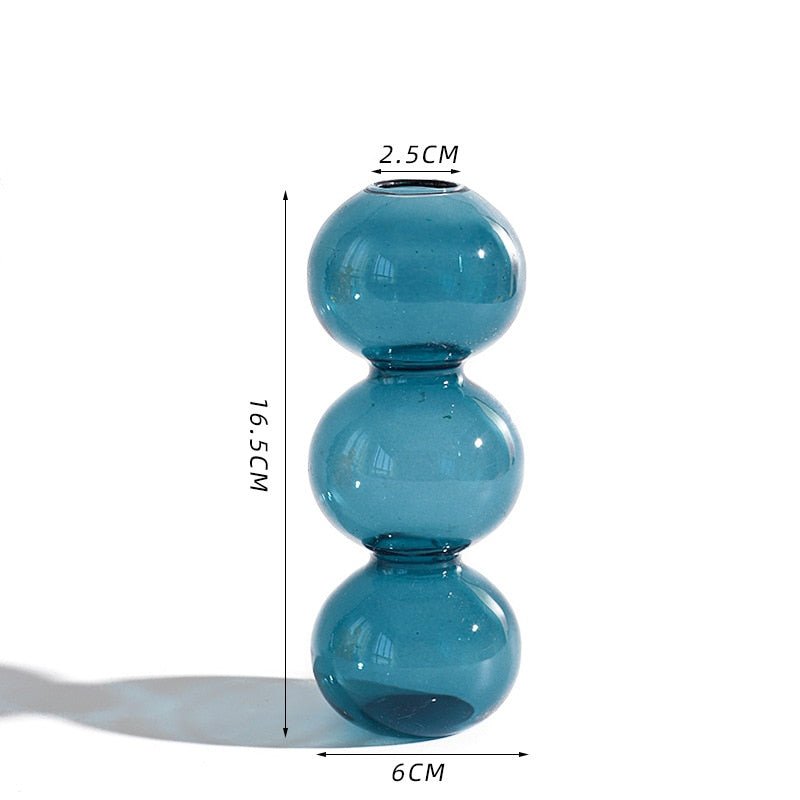 Nordic Creative Glass Bubble Vase Flower Arrangement or Candle Holder