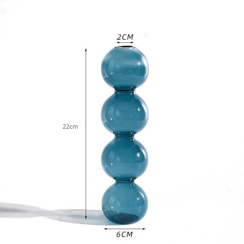 Nordic Creative Glass Bubble Vase Flower Arrangement or Candle Holder