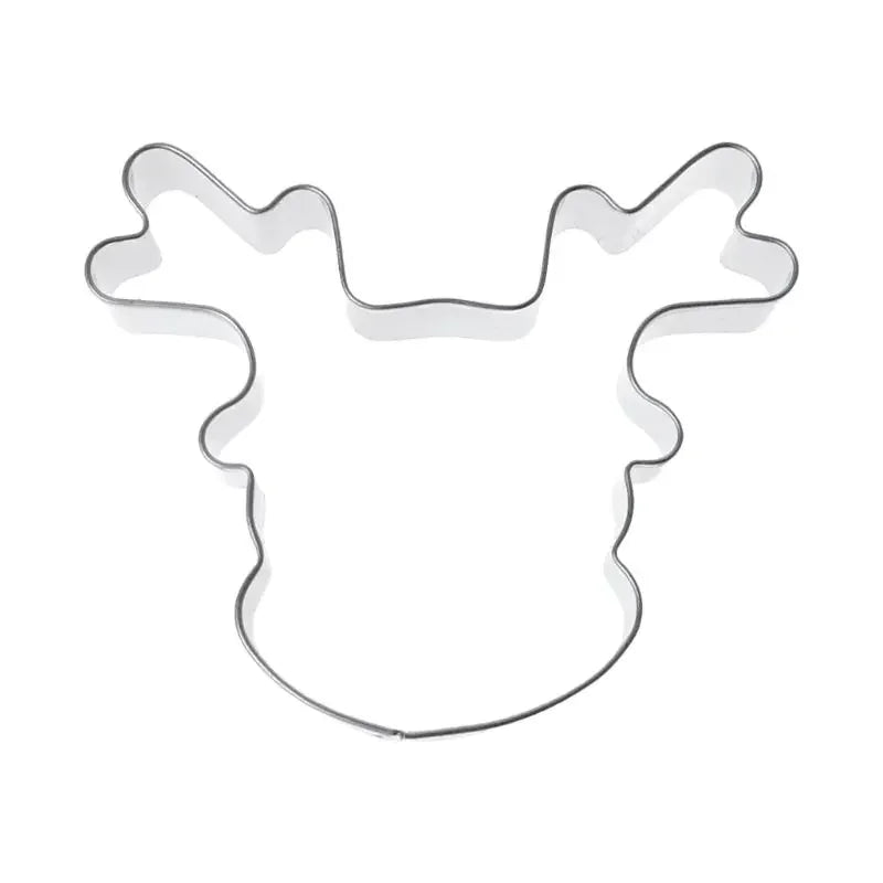 Stainless Steel Cookie Cutter  Mold Christmas Deer Head Reindeer Mold   Gingerbread Man