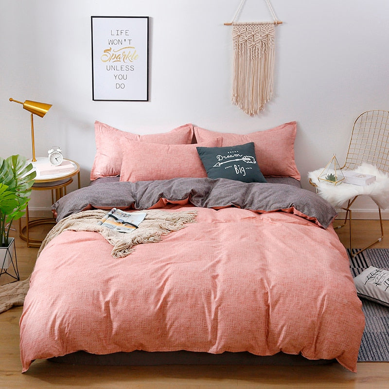 Solstice Home Textile Cyan Cute Cat Kitty Duvet Cover Pillow Case