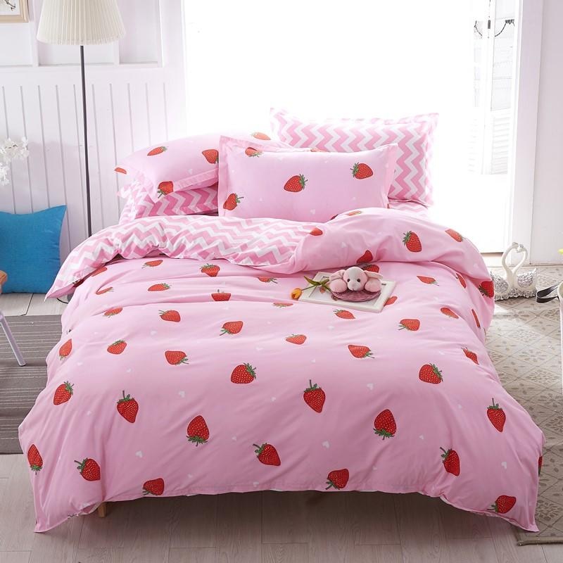 Solstice Home Textile Cyan Cute Cat Kitty Duvet Cover Pillow Case