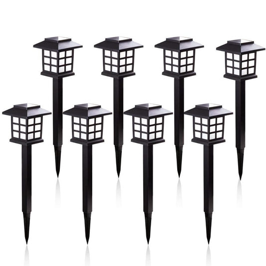 2/4/6/8pcs Led Solar Pathway Lights Waterproof Outdoor Solar Lamp