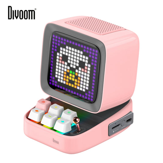 Divoom Ditoo-Plus Retro Pixel Art Bluetooth Portable Speaker Alarm Clock LED