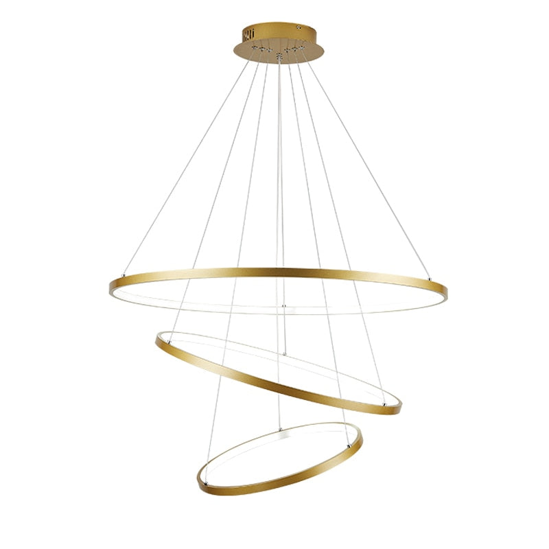 Modern Pendant Lights Circle Rings Acrylic Aluminum