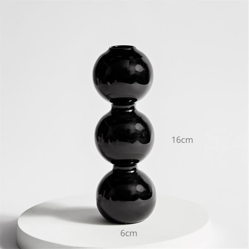 Nordic Creative Glass Bubble Vase Flower Arrangement or Candle Holder