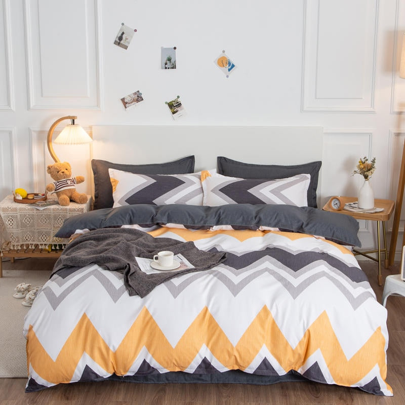 Solstice Home Textile Cyan Cute Cat Kitty Duvet Cover Pillow Case