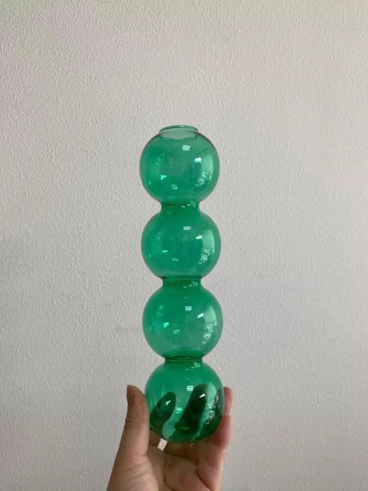 Nordic Creative Glass Bubble Vase Flower Arrangement or Candle Holder